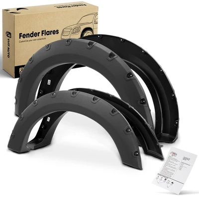4 Pcs Front & Rear Pocket Style Textured Fender Flares