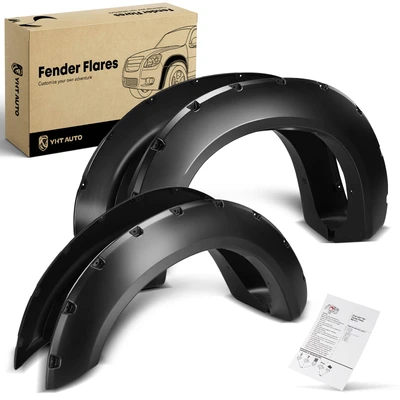 Front & Rear Pocket Shiny Fender Flares | 6.75FT 8FT Bed