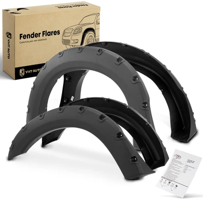 4 Pcs Front & Rear Pocket Style Textured Fender Flares
