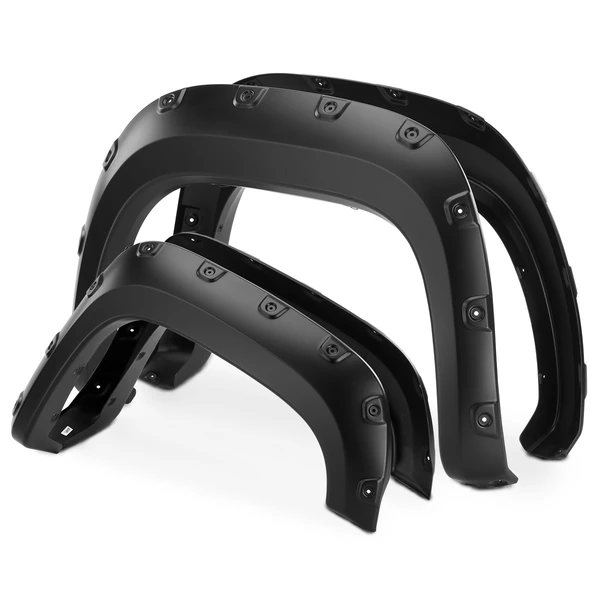 4 Pcs Front & Rear Pocket Style Textured Fender Flares for 2007-2013 GMC Sierra 1500