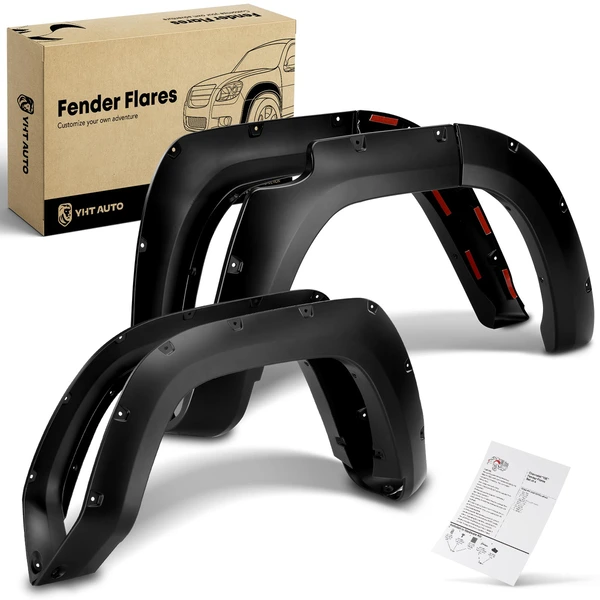 4 Pcs Front & Rear Pocket Style Fender Flare for Toyota 4Runner 2014-2023