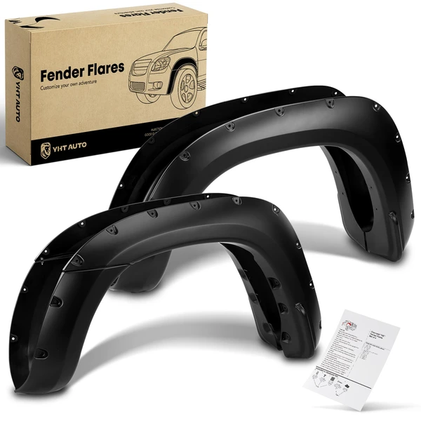 Front & Rear Pocket Shiny Fender Flares | 6FT Long Bed for Toyota Tacoma 05-11 Pickup