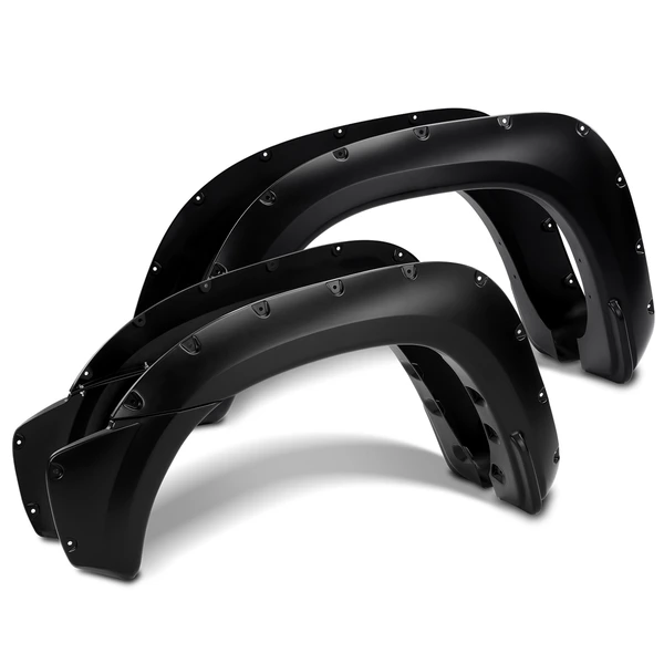 Front & Rear Pocket Shiny Rivet Fender Flares | 6FT long Bed for Toyota Tacoma 2012-2015