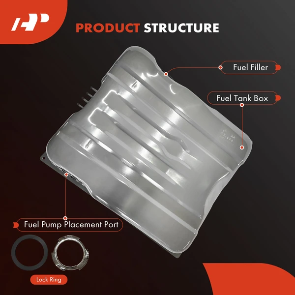 18 Gallon Fuel Tank for Dodge Challenger 1972-1974 with Lock Ring & O-Ring