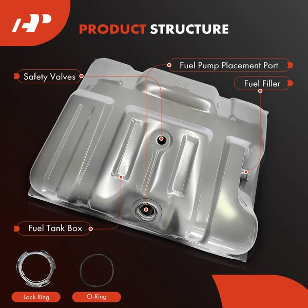 19 Gallon Fuel Tank for Ford F-100 1980-1983 F-150 F-250 F-350 Behind Rear Axle