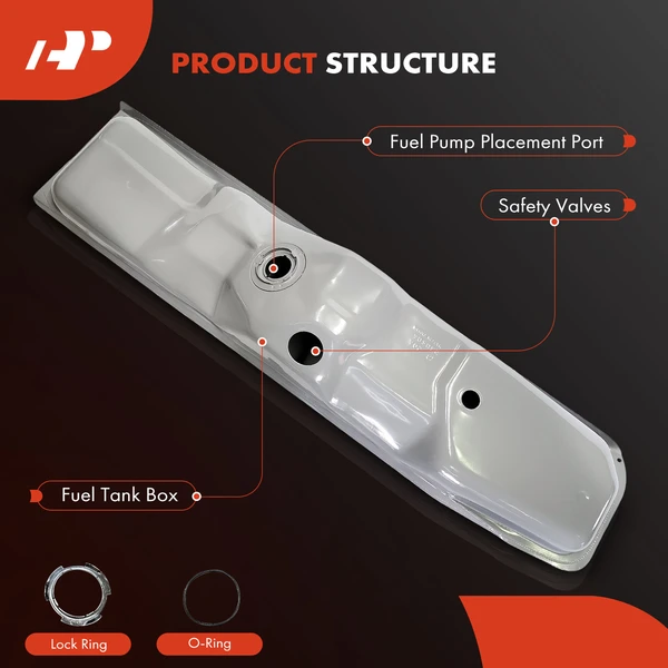 17 Gallon Fuel Tank for Ford Ranger 1983-1985 RWD 108.0in Wheelbase Plastic Filler