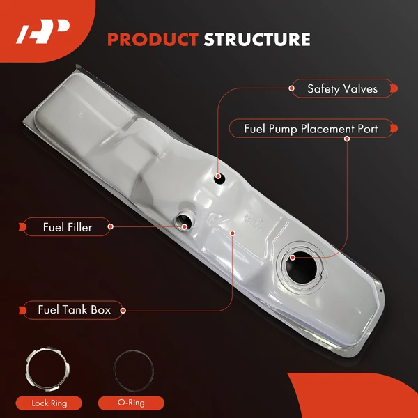 17 Gallon Fuel Tank for Ford Ranger 1986-1988 with Lock Ring & O-Ring Under Cab