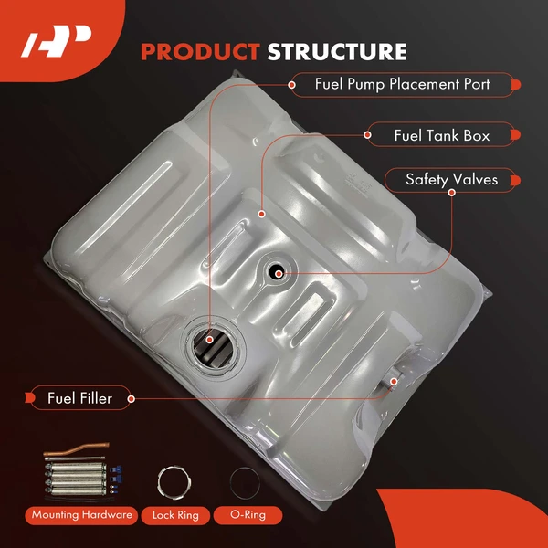 38 Gallon Fuel Tank for Ford F-150 F-250 F-350 1985-1986 Behind Rear Axle