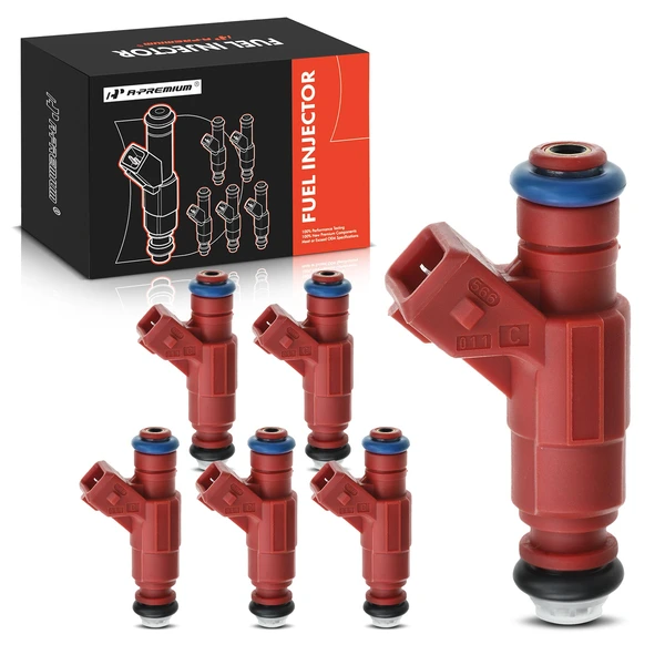 2001-2003 Mercury Mountaineer 6-Pc Fuel Injector 2-Blade Terminal A-Premium APFI104