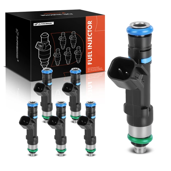 2005-2010 Jeep Grand Cherokee 6-Pc Fuel Injector 2-Blade Terminal A-Premium APFI182