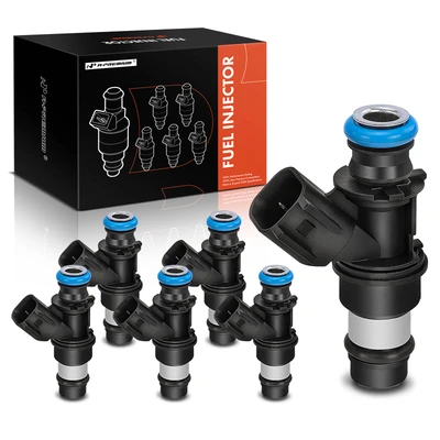 6 Pcs Black Fuel Injectors