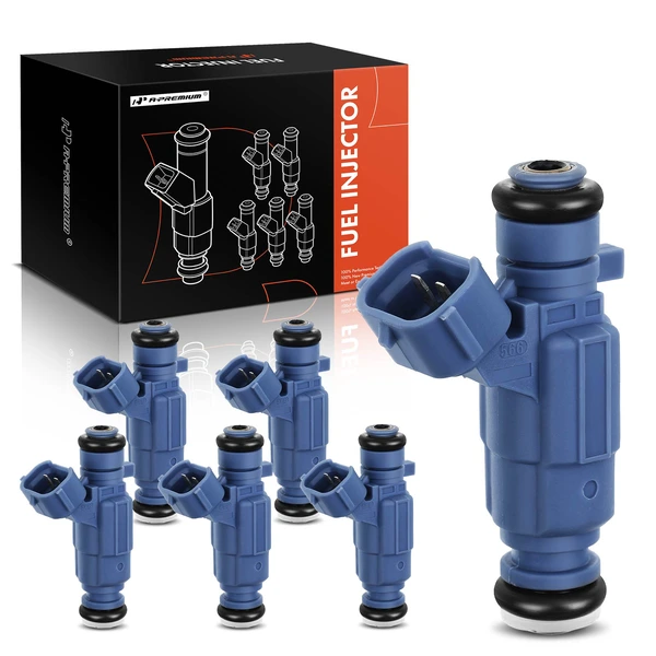 6-Pc Fuel Injector 2-Blade Terminal A-Premium APFI070