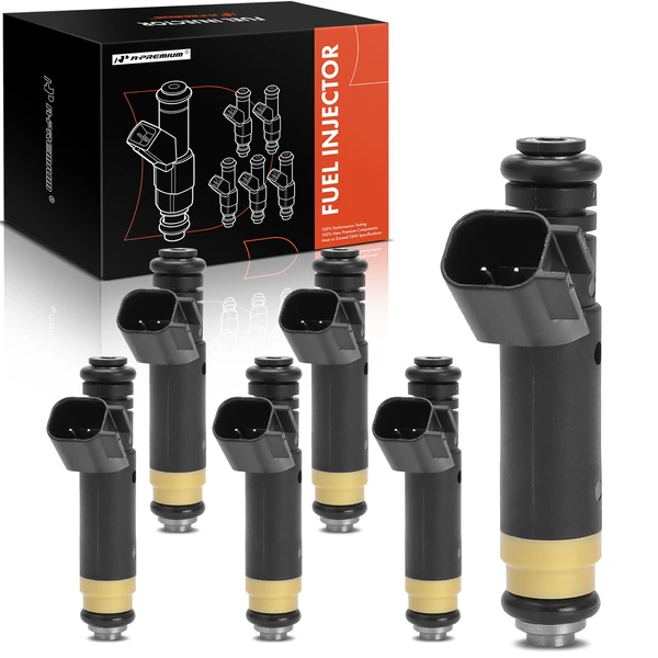 6-Pc Fuel Injector 2-Blade Terminal A-Premium APFI476