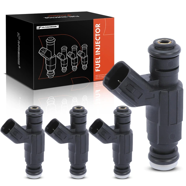 2002-2003 2005-2006 2008 Mini Cooper 4-Pc Fuel Injector 2-Blade Terminal A-Premium APFI289