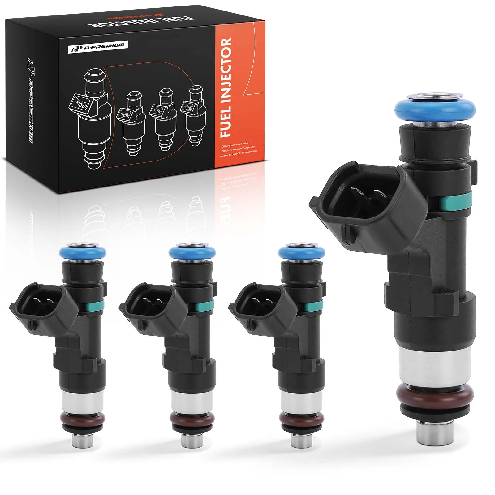 The A-premium 4-Pc Fuel Injector 2-Blade Terminal A-Premium APFI201 Image 