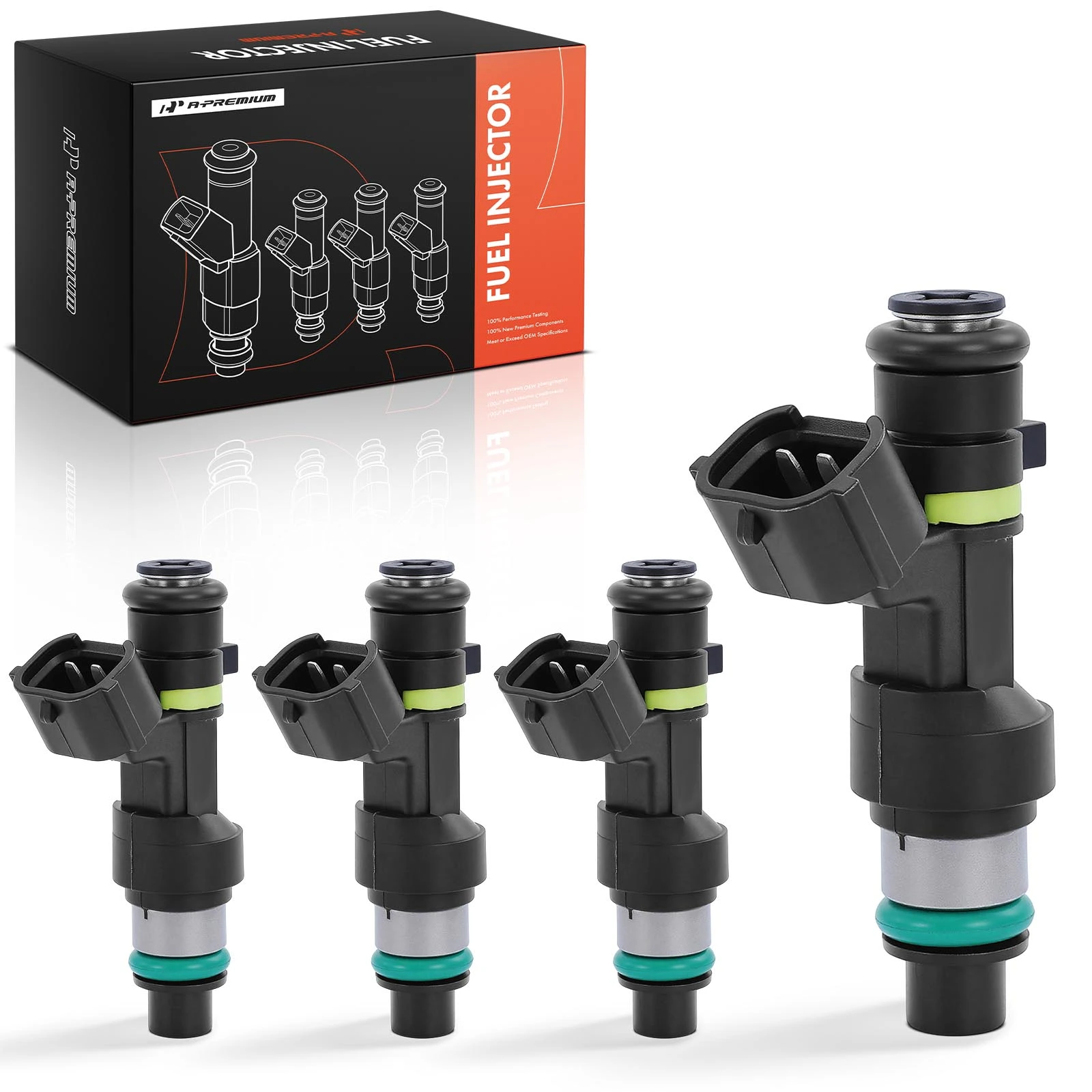 The A-premium 4-Pc Fuel Injector 2-Blade Terminal A-Premium APFI206 Image 