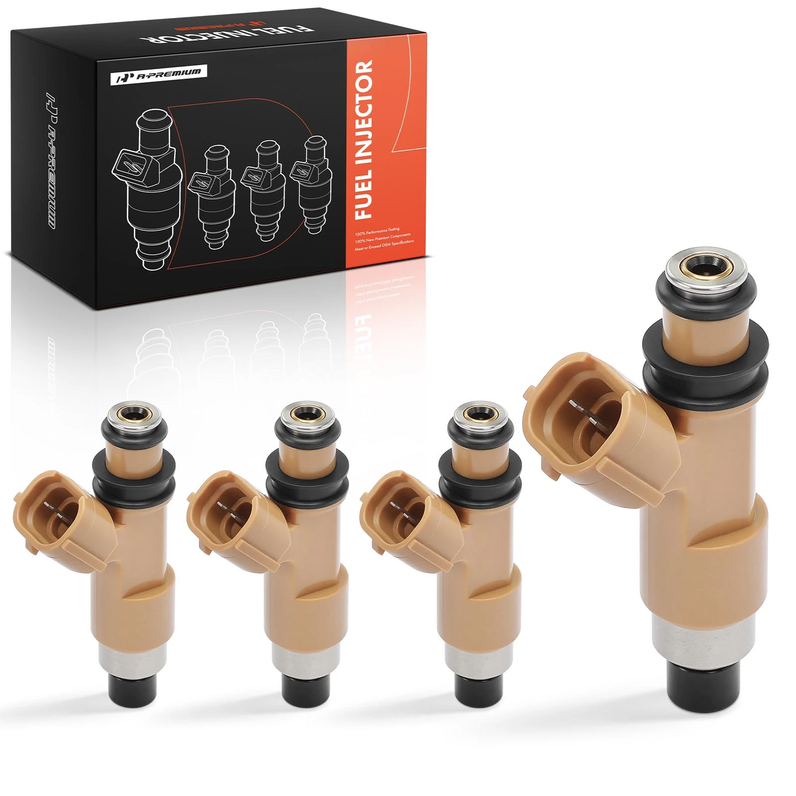 The A-premium 4-Pc Fuel Injector 2-Blade Terminal A-Premium APFI407 Image 