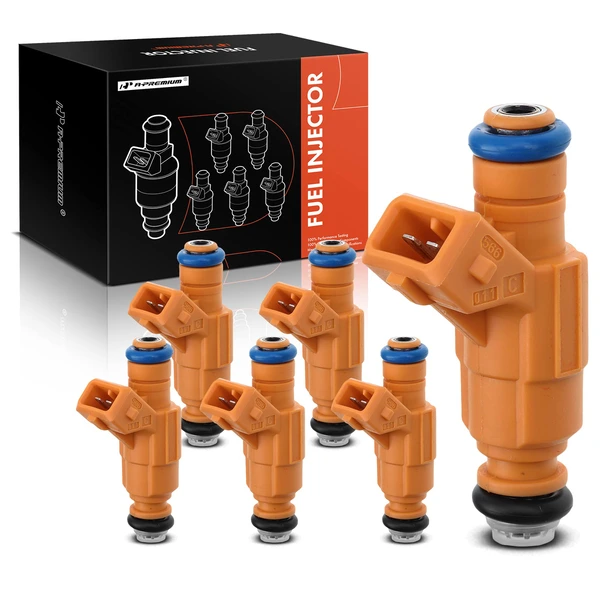 1999-2001 Ford Explorer 6-Pc Fuel Injector 2-Blade Terminal A-Premium APFI039