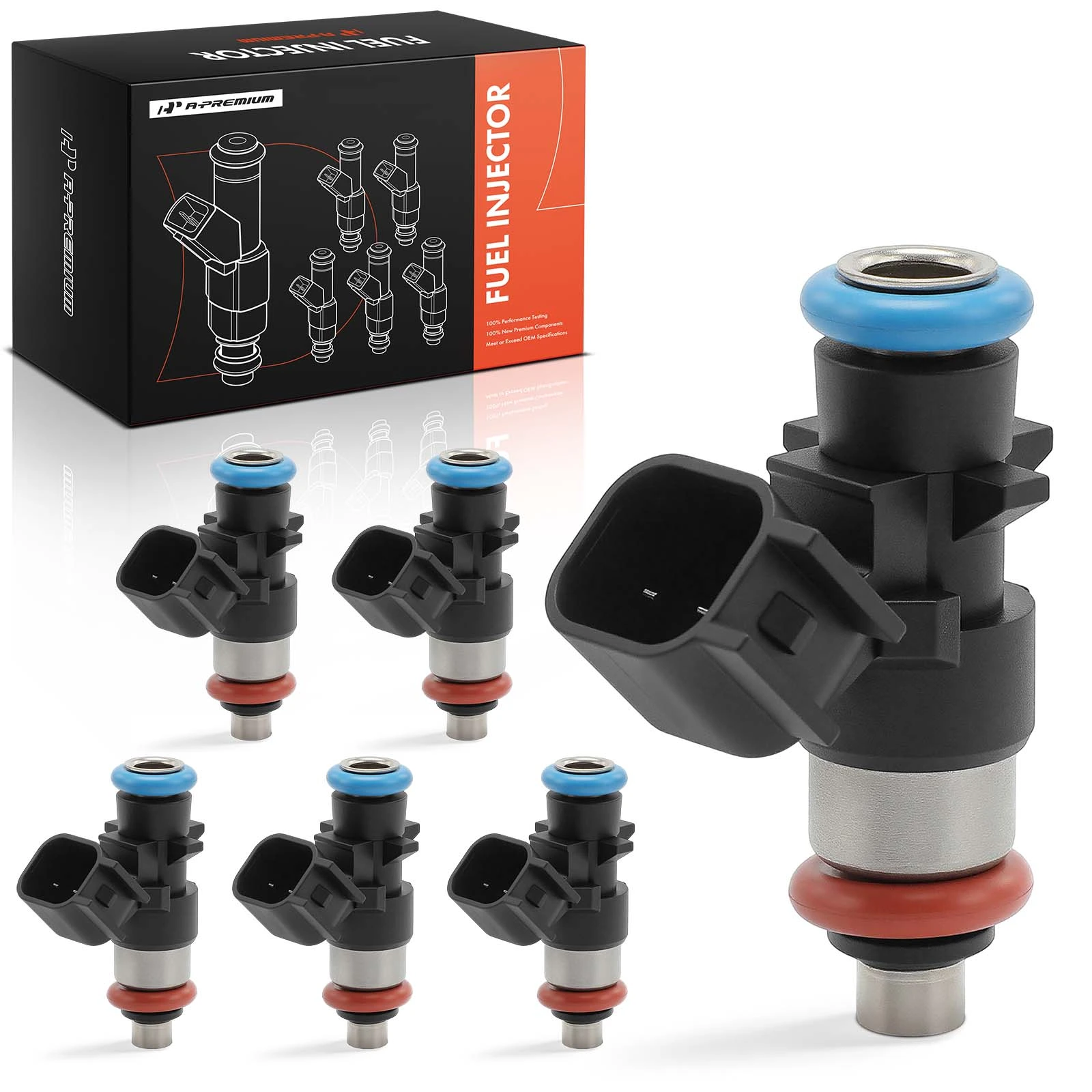 The A-premium 6-Pc Fuel Injector 2-Blade Terminal A-Premium APFI174 Image 