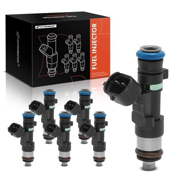 6-Pc Fuel Injector 2-Blade Terminal A-Premium APFI050