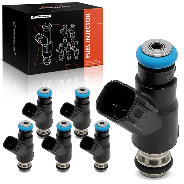 6-Pc Fuel Injector 2-Blade Terminal A-Premium APFI490