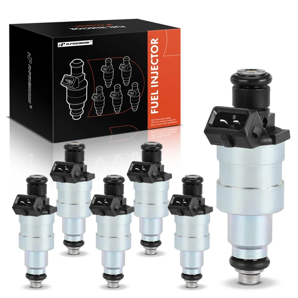 1986-1987 BMW 325es 6-Pc Fuel Injector 2-Blade Terminal A-Premium APFI315