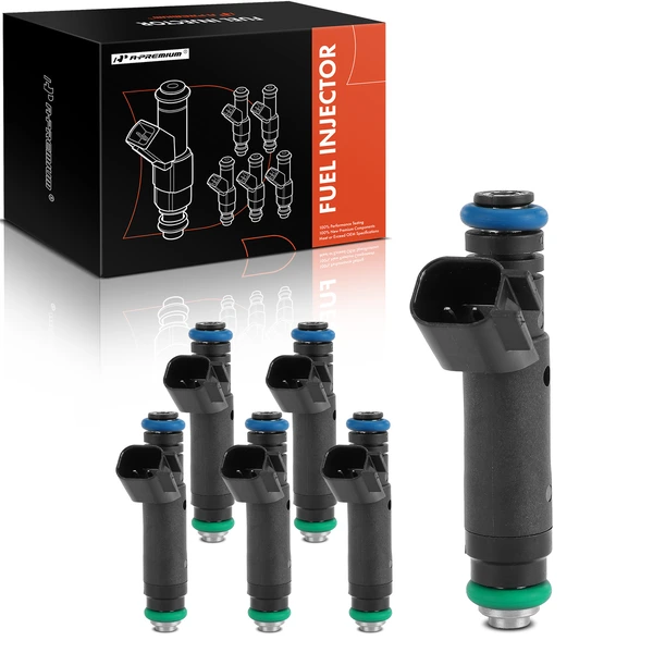 6-Pc Fuel Injector 2-Blade Terminal A-Premium APFI334
