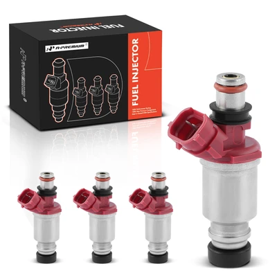 4 Pcs Red Fuel Injectors
