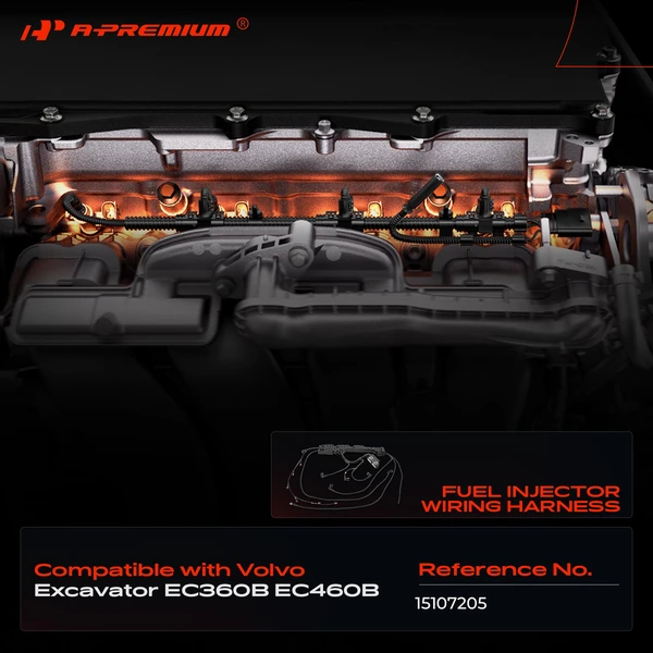 Fuel Injector Module Wiring Harness for Volvo Excavator EC360B EC460B