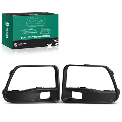 2 Pcs Driver & Passenger Plastic Fog Lamp Bezel
