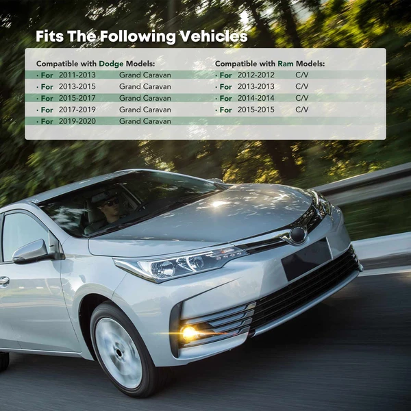 Front Driver Fog Light Trim for Dodge Grand Caravan 2011-2020 Ram C V 2012-2015