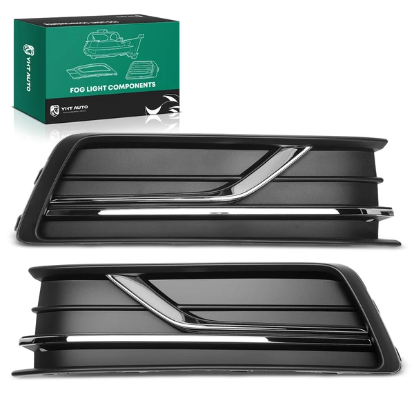 2 Pcs Front Driver & Passenger Fog Light Cover for Volkswagen Passat 2016-2019