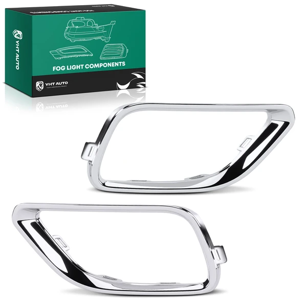 2 Pcs Driver & Passenger Fog Light Trim for Jeep Cherokee KL Trailhawk 2019-2023