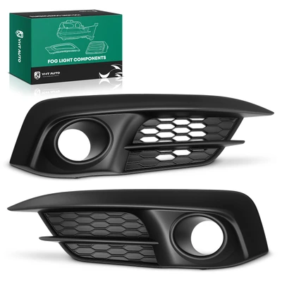 2 Pcs Front Driver & Passenger Plastic Fog Light Bezel