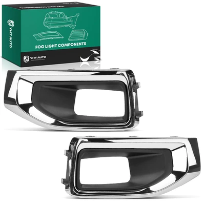 2 Pcs Front Fog Light Bezel Cover