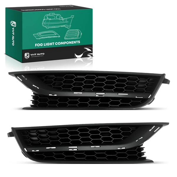 2 Pcs Front Driver & Passenger Fog Light Cover for Volkswagen Passat 2012-2015