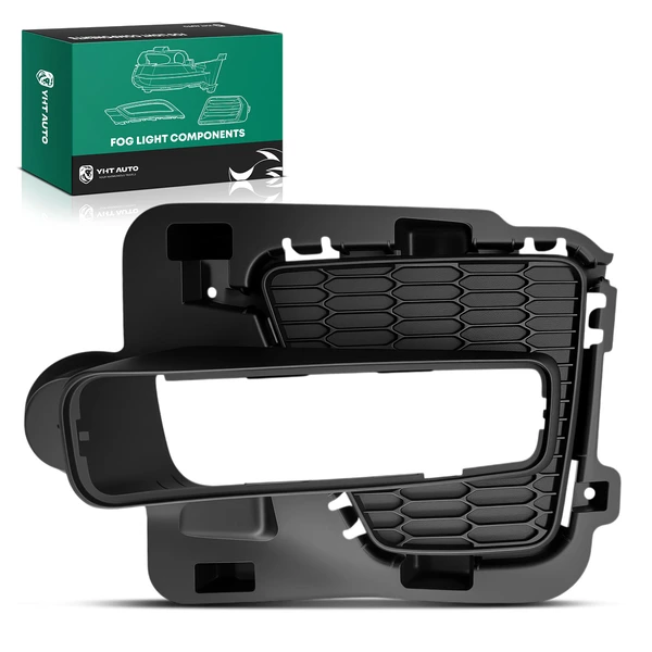 Front Driver Black Fog Light Bezel for Ford Expedition 2015-2017