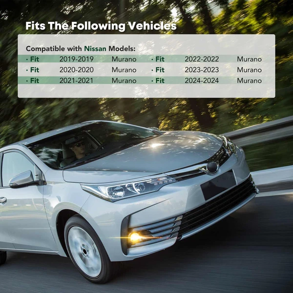 Front Driver Fog Light Bezel for 2019-2024 Nissan Murano