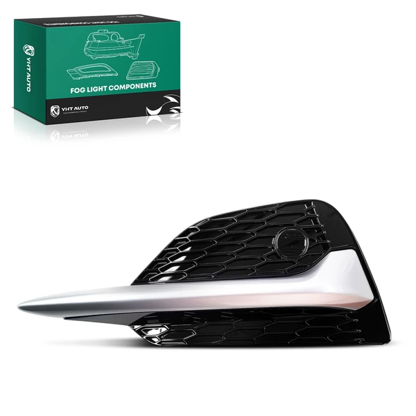 Front Driver Fog Light Bezel with Fog Lamps for 2020-2022 Nissan Rogue Sport