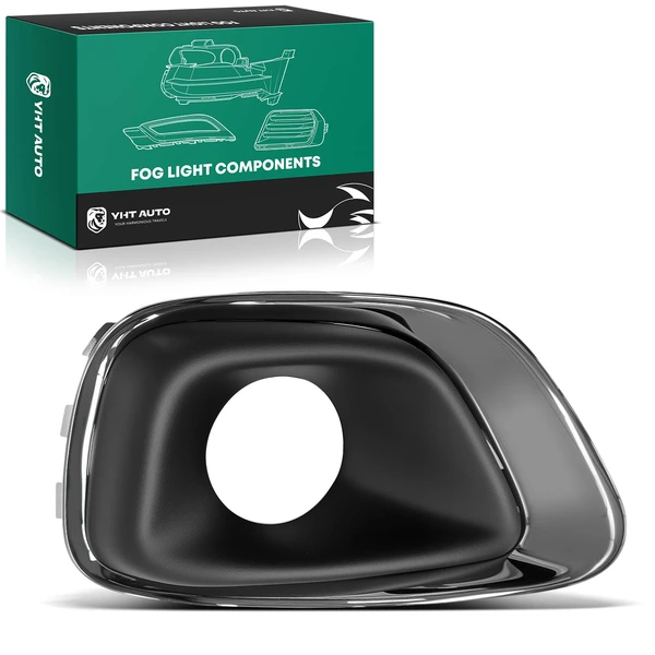 Front Driver Fog Light Bezel with Chrome Trim for 2014-2017 Jeep Compass