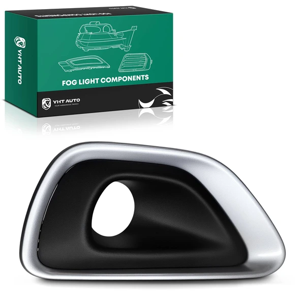 Front Driver Fog Light Bezel Black + Sliver for Jeep Grand Cherokee 2014-2016