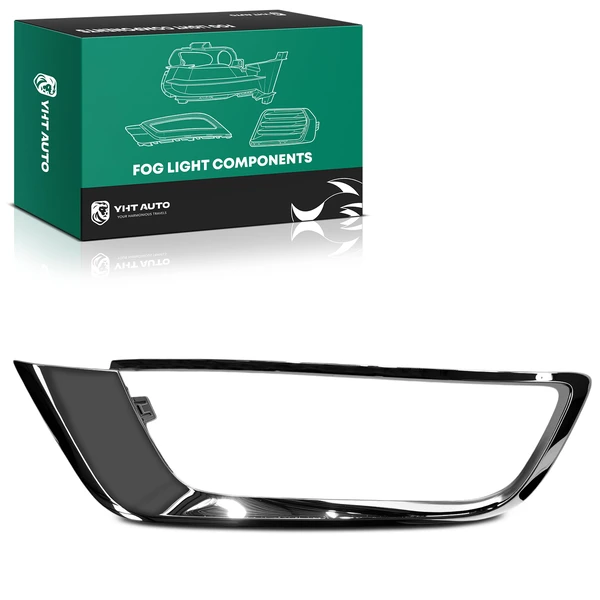 Front Driver Chrome Fog Light Trim for Lincoln Nautilus 2019-2020 Sport Utility