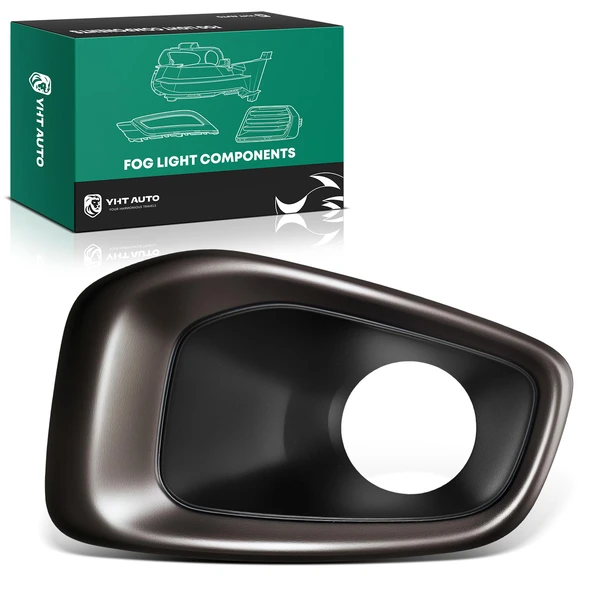 Front Driver Fog Light Bezel Black+Bronze for Jeep Renegade 2015-2018