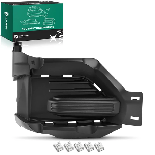 Front Driver Fog Light Cover with Mounting Hardware for Ford Explorer 2020-2024