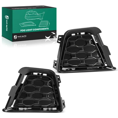 2 Pcs Front Driver & Passenger Fog Light Lamp Cover