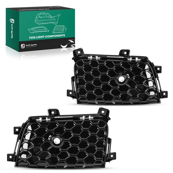 2 Pcs Front Driver & Passenger Fog Light Cover for 2021-2024 Jeep Grand Cherokee L