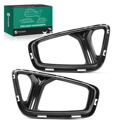 2 Pcs Front Fog Light Trim Lamp Bezel