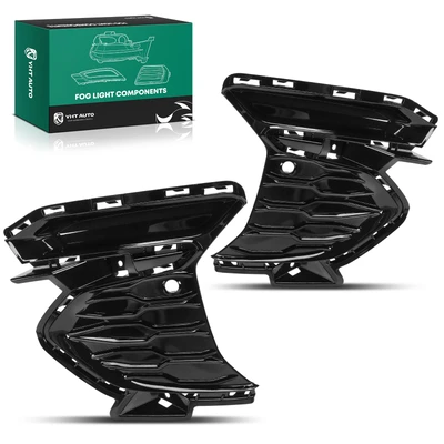 2 Pcs Front Driver & Passenger Bumper Cover Grille