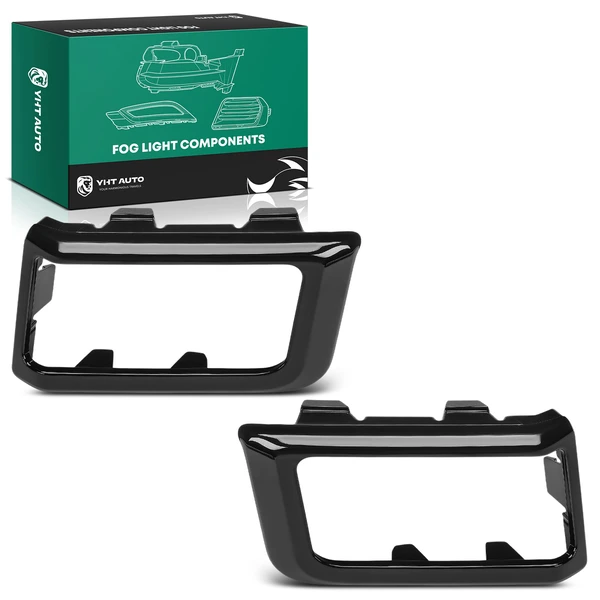 2 Pcs Front Driver & Passenger Fog Light Bezel with Air Duct for 2022-2025 GMC Sierra 1500