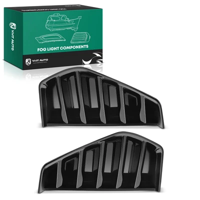 2 Pcs Front Driver & Passenger Fog Light Covers Bumper Grille